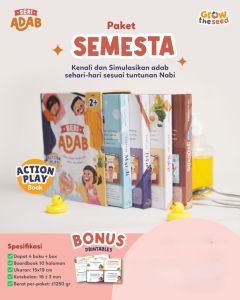 Action Play Book Seri Adab Paket Semesta (4 buku+Box+Printable)