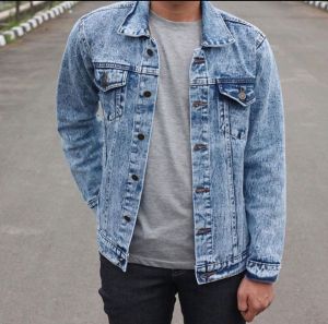 Jaket Jeans Tebal Pria Jaket Denim Cowok M~Xxxl: Hijau Maroon Kuning Biru Tua Biru Muda Abu-abu Hitam Biru Tua.
