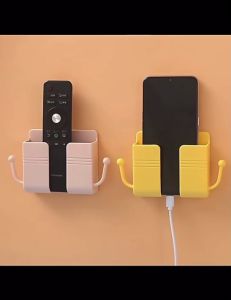 เป็นที่วางโทรศัพท์/รีโมท ช่องวางชาร์จมูกที่มีแขนกับไม่มีแขน มีโน๊ตใหม่ สร้างความสุขสันต์ ใช้แผ่นกาวติดผนัง พร้อมส่งในไทย