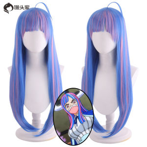 Bánh Mì Gia Đình Cosplay Wigs Blue Pink Alternating Hair Color Anime Character Cosplay Accessories for Gaming And Party