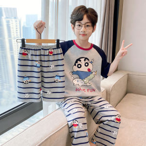 ANZHAOQI | Summer Lightweight Cotton Pyjama Set for Boys 3-Piece