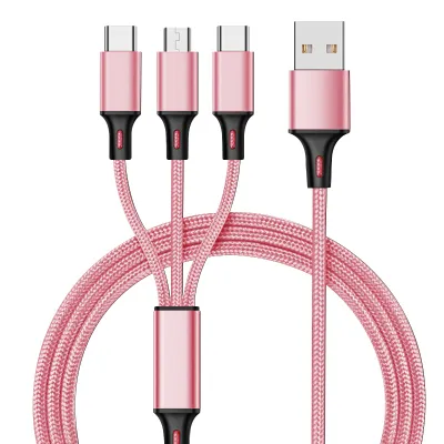 Fast Charging Three-In-One Charger Data Cable One Drag Three Mobile Phone Car Adapter Universal Flash Charge Long 3 Meter 2 Meter