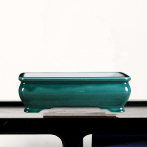 Mitao Handmade Purple Sand Flower Pot Rectangular Closed Ceramic Bonsai Pot Japanese Chinese Style Classical Desktop Pot