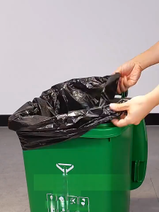 Keycool Premium PE Garbage Bags Thick Leak Resistant Tear Resistant Trash Bags for Home Kitchen Office Bathroom Outdoor S M L XL 50/100pcs
