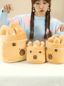 ตุ๊กตา Capybara เบเกอรี่ ของเล่นตุ๊กตา หมอนครัวซองต์ หมอนบาแกตต์ ตุ๊กตาอเนกประสงค์ ของขวัญ