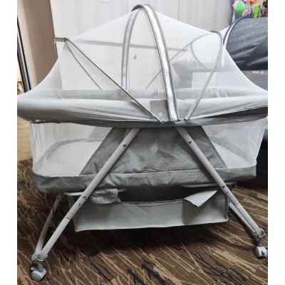 Happy Dino Baby Rocking Cot Foldable Bassinet Baby Sleeping Bed Korea Style
