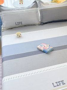 ชุดเครื่องนอนผ้าฝ้ายแท้ใหม่ ปี 2025 ผ้าปูที่นอนเดี่ยวสำหรับเด็ก ปลอกหมอน ชุดสามชิ้น คุณภาพระดับสากลตามฤดูกาล