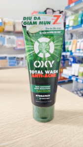 Sữa Rửa Mặt OXY Total Wash Anti-Acne 100g – Giảm Mụn Kiểm Soát Dầu Nhờn Dịu Da 100g