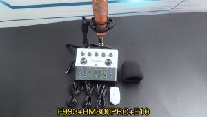 Paket Lengkap Siborie Soundcard F993+BM800PRO & Set Mixer Bluetooth