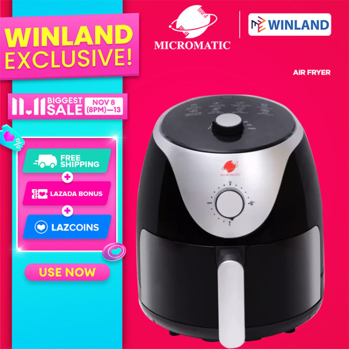 Micromatic by Winland Air Fryer 360 Rapid Air Circulation 4.0Qt MAF 400 Lazada PH