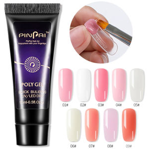 【Local Delivery】9 Colors Poly Gel Nail Polish Set Quick Build Poly Gel Nail Polish Extended Acrylic Gel Polish Nails 15ml