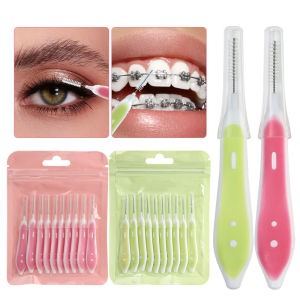 10Pcs Silicone Interdental Brush Toothpick Dental Tooth Flossing Head Oral Dental Hygiene Flosser Cleaners Tooth Cleaning Tool