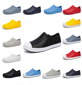 ORNGMALL Soft-Soled Summer Hollow Wading Casual Waterproof Beach Outdoor Slip-On Candy Color Sandals for Women 36-45