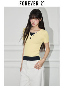 Forever21 | V-neck Color Block T-Shirt