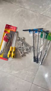 Paket 1 Set Kunci Pas 8 PCS & Kunci L Segi Enam Wolf & Obeng HDT Plus Minus & Kunci 4 PCS