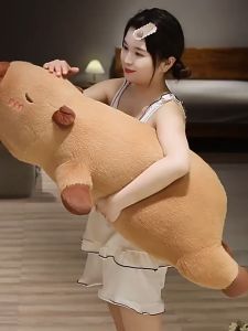 ตุ๊กตา ตุ๊กตาคาปิบาร่า Capybara โยนหมอน หมอนอิงหมอนยาว ของขวัญวันเกิด 50/70/90cm ของเล่นตุ๊กตา ของขวัญให้แฟน วันวาเลนไทน์