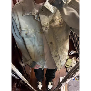 LIUBU | Vintage Aesthetic Washed Denim Jacket Short