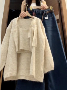 ZHENMANZI | Korean Style Knitted Cardigan Sweater Set