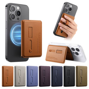 szhaiyu | Strong Magnetic Leather Wallet With Hide Stand Case For Magsafe iPhone 17 16 Pro Max 15 Plus 14 13 Card Holder Pocket Cover