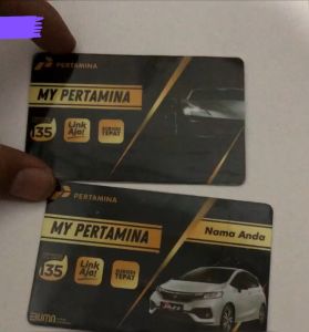 Cetak Kartu My Pertamina Premium Gold Bahan PVC Tebal
