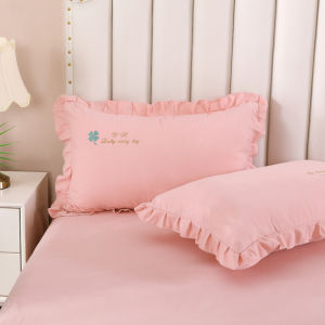Thickened Pure Cotton Flannel Pillowcases Princess Style Lace Edge Single Person Pillow Core Covers Bedding Accessories