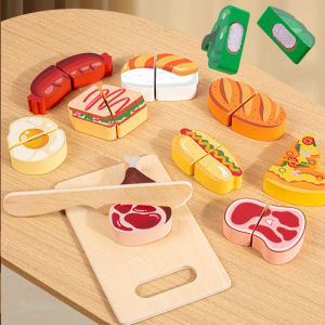 Wooden Baby Montessori Pretend Play Kitchen Toys Fruit & Vegetable Food Cutting Play House Interactive Children Educational