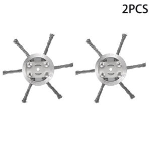 1Set Steel Wire Grass Trimmer Head - Universal Brush Cutter Steel Head For Lawn Mower Edging - 6Inch Replacement Trimmer Blade
