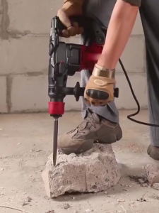 REAIM Rotary Hammer Drill Electric Demolition Chipping Hammer Concrete Drill with 5 Drill Bits