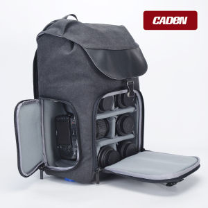 Multipurpose Camera DSLR Backpack with Lens Case Tripod Holder Vintage Canvas Laptop Bag Schoolbag Luggage for Men Women