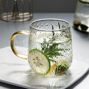 High Borosilicate Glasses High Temperature Resistant Explosion-Proof Cup Transparent Good-looking Scented Tea Cup Home Breakfast Milk Coffee Cup