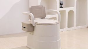 SHAYNE โถสุขภัณฑ์ แบริ่ง200KG ส้วมคนแก่ ส้วมผู้ป่วย สุขาเคลื่อนที่ ห้องน้ำเคลื่อนที่ สำหรับ ผู้ป่วย ผู้สูงอายุ ขนาด