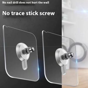 SEA JJTตะขอสกรูยึดติดสำหรับติดตั้งบนผนังโดยไม่ต้องเจาะหรือตะปู