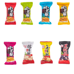 New Stock Hongyun Xiaomi Crisp Black Rice Glutinous Rice Flower Peanut Rice Crisp Old Style Snack Office Tea Time Treat