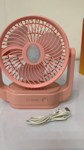 พัดลมตั้งโต๊ะ พัดลมมินิ พัดลมพกพา 🔥🔥 แบบชาร์จไฟบ้านUSB รุ่นST2034