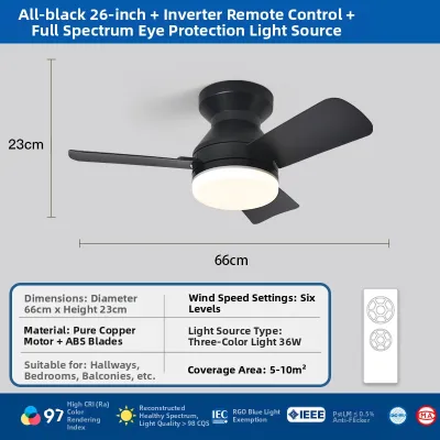 HD | Ceiling Fan Light for Bedroom Dining Room Corridor Balcony Study 2025 New Model