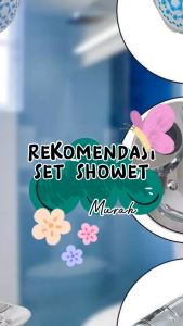 Shower 1 Set Paket Lengkap Hand Shower Bahan Abs Chrome dan Stainless Tiang Melengkung SJ-67