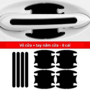 SEAMETAL Nhãn Dán Bảo Vệ Tay Nắm Cửa Ô Tô Màu Đen Chống Mài Mòn Chống Trầy Xước Dải TPU Chống Trầy Xước Bát Cửa Chống Trầy Xước 4 Cái/8 Cái Gói