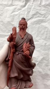 Chinese Medical Doctor Bian Que Ceramic Statue Ancient Physician TCM Culture FigurineHome Office Desk Bookshelf Decor Sculpture