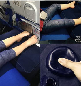 Inflatable Foot Mat Long-Distance Travel Plane-Foot Mat High-Speed Rail Plastic Footpad Baby Sleeping Artifact Economy Class Ottoman Foot Pedal