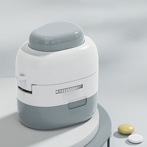 UNTIOR Pill Cutter with Storage Portable Precise Compact Medication Dispenser Splitter for Elderly Travel Daily Tablet Splitting