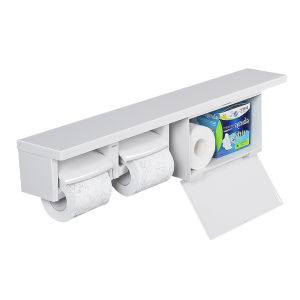 Dual Roll Tissue Holder with Storage Box