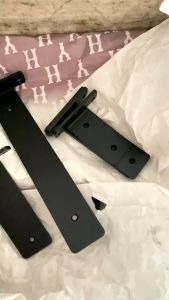 2PCS Wall Bracket Steel Heavy Duty Concealed Floating Wall Bracket Front and Back Concealed Bracket Storage Rack Layer Board
