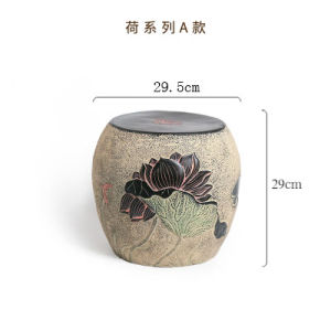 Chinese Art Antique Stool Garden Courtyard Tea Table Stylish Hallway Shoe Changing Stool Lotus Stool Creative Small Low Stool