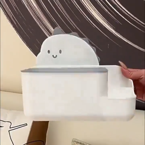 Bathroom Countertop Skincare Storage Box Wall-mounted No-drill Household Tissue Holder and Dispenser