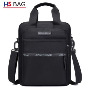 Business A4 Document Bag 12 Inch Vertical Style Mens Handheld Crossbody Waterproof Casual ID Bag Vertical Square Shape