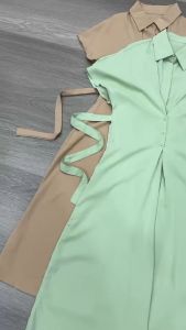 SV 6255 - Hollica Dress | Silvervogue | Gaun Katun Poliester Midi Pakaian Wanita