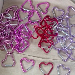 Heart Snap Hook - Heart-Shaped Aluminum Clip Key Holder for Camping Fishing Hiking Traveling and Sports Keychain Clip