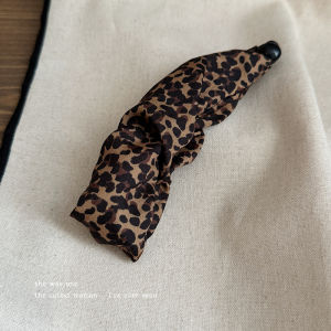 Braided Bananas Clip Vertical Folded Leopard Pattern Polka Dot Womens Half Updo Hair Clip Stylish Sensation New 2025