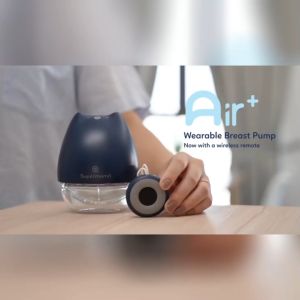 Supermama Lab Air Plus | Wearable Handsfree Electric Breast Pump w/ Remote | Office-friendly & Convenient