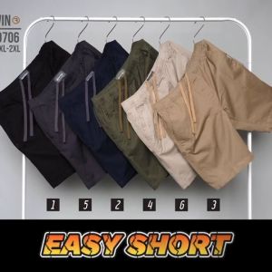 ⚡CFK⚡9706 กางเกงขาสั้น ผู้ชาย เอวยืด ผ้ายืด คอตต้อน สีพื้น ยาว 17.5-19 นิ้ว ไซส์ 30-36 Goodwin Brand